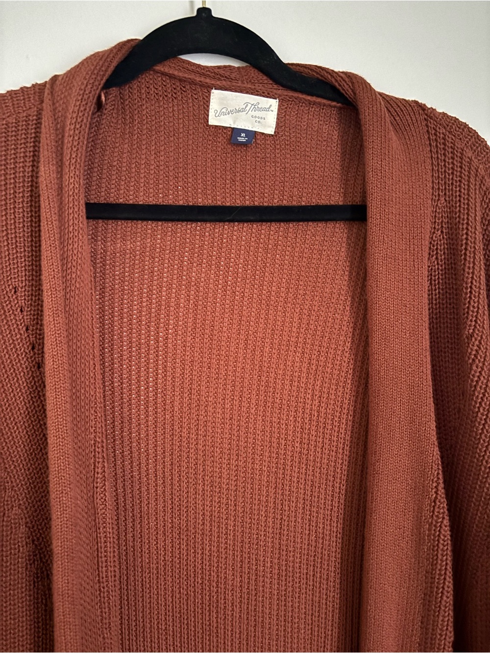 Universal Thread Open-Front Cardigan - Rust